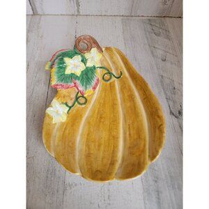 Fitz Floyd pumpkin gourd Halloween fall plate home decor